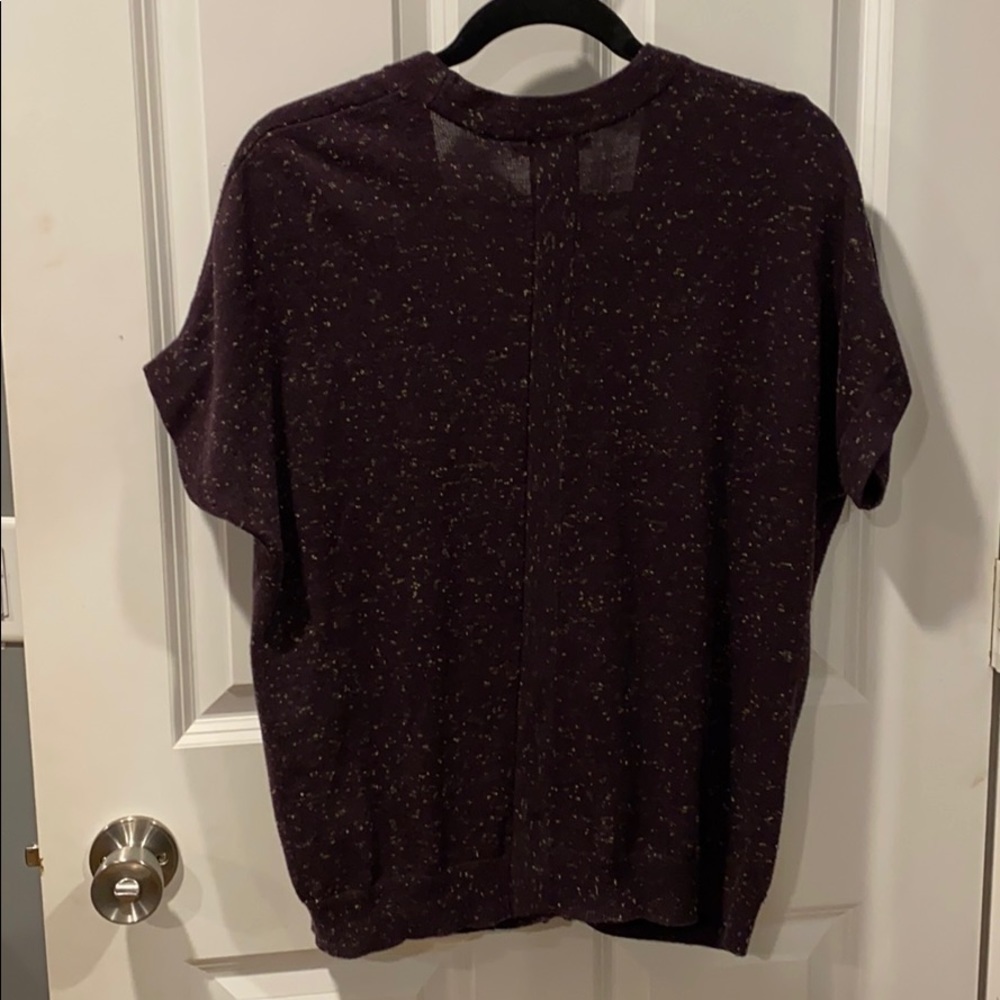 Gap Purple Marled Grandpa Cardi EUC - Picture 7 of 8